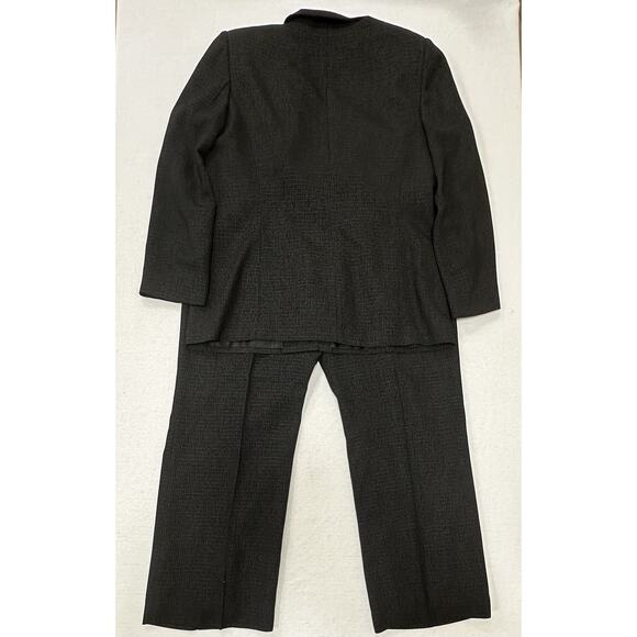 Le Suit Womens Pant Suit Size 14 in Black Speckle Y2K Career Workwear VTG Lined - Picture 9 of 9